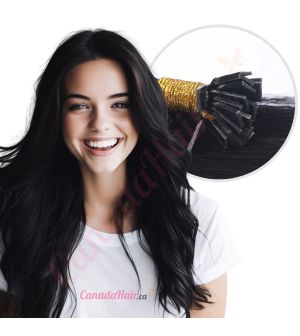 Jet Black #1 Fusion Human Hair