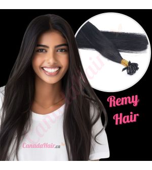 Jet Black #1 Fusion Remy Hair