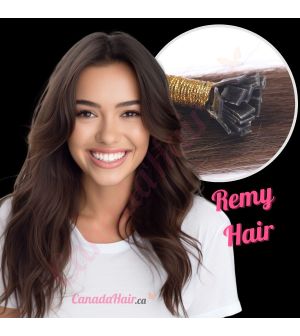 Dark Brown #2 Fusion Remy Hair