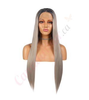 G1904810 - Long Ombre Grey Synthetic Hair Wig [Final Sale]