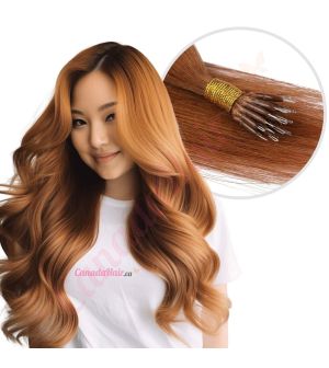 Ginger #30 Nano-Rings Human Hair