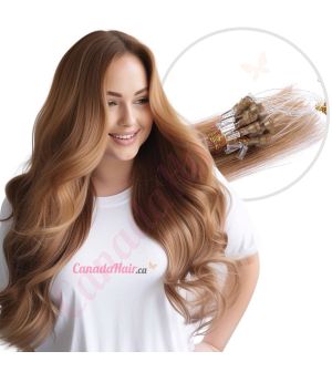Honey Brown #12 Micro-loops Human Hair