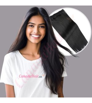 Jet Black #1 Invisible Wire Extensions - Synthetic Hair [FINAL SALE]