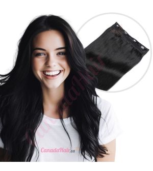 Jet Black #1 Invisible Wire Human Hair