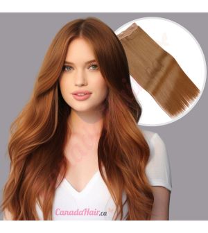 Light Brown #8 Invisible Wire Extensions - Synthetic Hair [FINAL SALE]