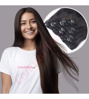 Black/Brown #1b Clip-ins Synthetic Hair [FINAL SALE]