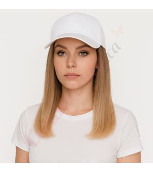 10 inch Remy Hair Ombre Blonde Wig, White Hat [FINAL SALE]