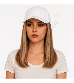 10 inch Remy Hair Ombre Balayage Wig, White Hat [FINAL SALE]