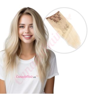 Ombre Ash Blonde Clip-ins Human Hair