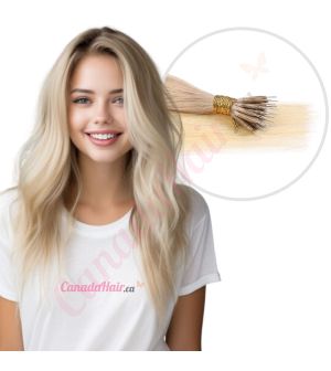 Ombre Ash Blonde Nano-Rings Human Hair