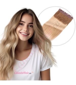 Ombre Blonde Invisible Wire Extensions - Human Hair 