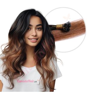 Ombre Chestnut Brown Fusion Human Hair