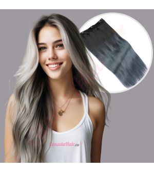 Ombre Grey Invisible Wire  Extensions - Synthetic Hair [FINAL SALE]