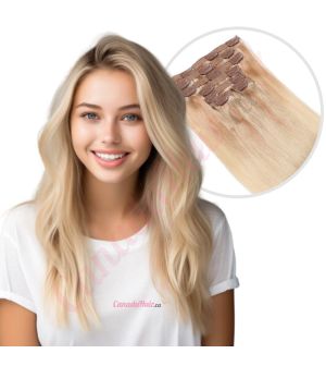 Ombre Light Blonde Clip-ins Human Hair