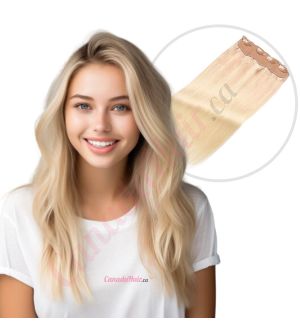 Ombre Light Blonde Invisible Wire Extensions - Human Hair 