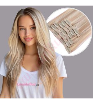 Ombre Light Blonde Clip-ins Synthetic Hair [FINAL SALE] 
