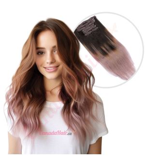Ombre Pastel Clip-ins Human Hair
