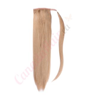 18 inch Ponytail Strawberry Blonde #27 Human Hair 125g