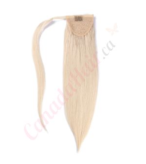 Platinum Blonde Ponytail Human Hair