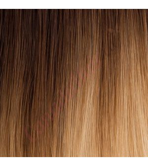 18 inch Clip-ins Remy Human Hair Dark Brown to Light Blonde Blend #R4T5 10 100g