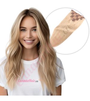  Sandy Blonde Clip-ins Human Hair