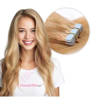 Strawberry Blonde #27 Tape-ins Human Hair
