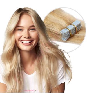Strawberry Blonde & Bleach Blonde #27/613 Tape-ins Human Hair