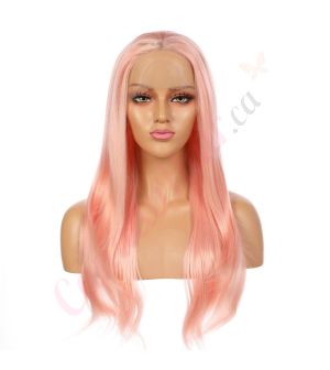 G170728020-v2 - Long Pink Synthetic Hair Wig [FINAL SALE]