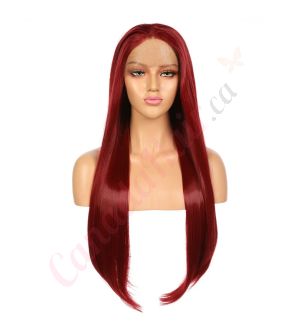 G1904785-v2 - Long Red Synthetic Hair Wig  [FINAL SALE]