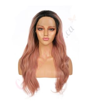 G170731520-v2 - Long Pink Synthetic Hair Wig  [FINAL SALE]