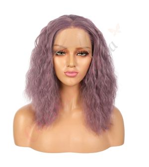 G1707320-v2 - Short Purple Synthetic Hair Wig  [FINAL SALE]