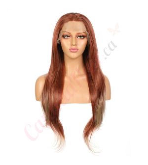 G1901658C-v2 - Long Auburn Synthetic Hair Wig  [FINAL SALE]