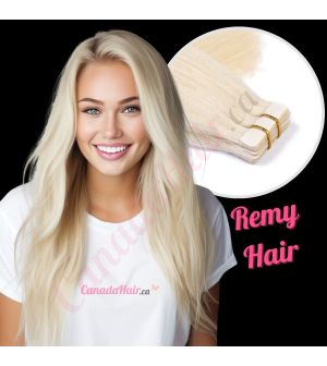 Platinum Blonde Tape-ins Remy Hair