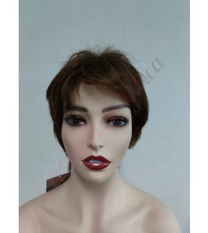 NIKI8H24 #NIKI8 - Short Medium Brown Wig 50% Synthetic Hair & 50% Human Hair #NIKI8  [Final Sale]