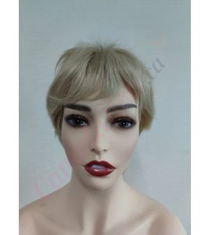 NIKI8H24 #STOP-613 - Short Blonde Wig 50% Synthetic Hair & 50% Human Hair #STOP-613 [Final Sale]