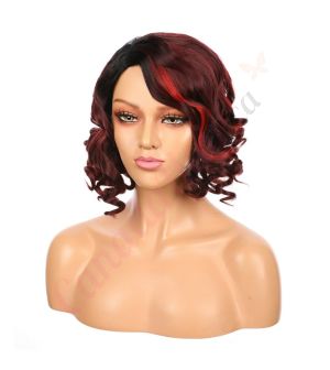 DM1707525-v4 - Short Dark Red Synthetic Hair Wig [FINAL SALE]