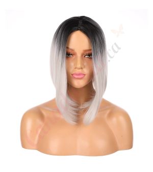 DM1707530-v4 - Short Grey Synthetic Hair Wig  [FINAL SALE]