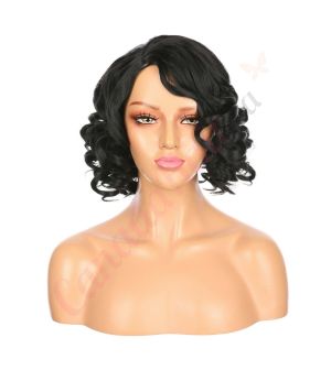 DM1707532-v4 - Short Black Synthetic Hair Wig  [FINAL SALE]