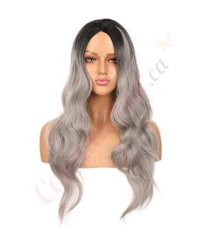 DM2031222-v4 - Long Ombre Grey Synthetic Hair Wig [FINAL SALE]