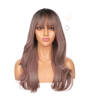 DM2031257-v4 - Long Mauve Pastel Synthetic Hair Wig With Bangs [FINAL SALE]