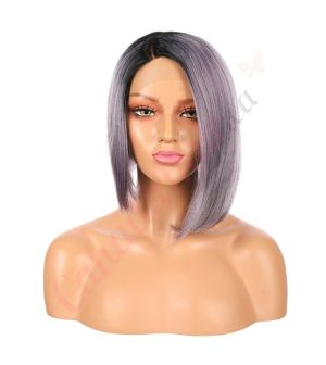 FU190302669-v3 - Short Purple Synthetic Hair Wig [FINAL SALE]