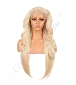 FU1904695-v3 - Long Blonde Synthetic Hair Wig With Bangs [FINAL SALE]