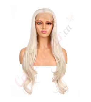 G1611007C-v3 - Long Grey White Synthetic Hair Wig [FINAL SALE]