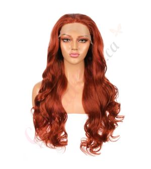 G1611041C-v3 - Long Red Synthetic Hair Wig  [FINAL SALE]