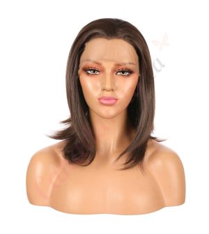 G1611229-v3 - Short Brunette Brown Synthetic Hair Wig [FINAL SALE]