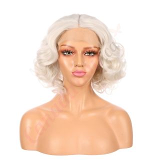 G1707304C-v3 - Short Grey Synthetic Hair Wig [FINAL SALE]