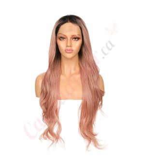 G170731526-v4 - Long Ombre Pastel Pink Synthetic Hair Wig [FINAL SALE]