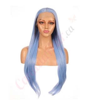 G1901632C-v3 - Long Blue Synthetic Hair Wig  [FINAL SALE]