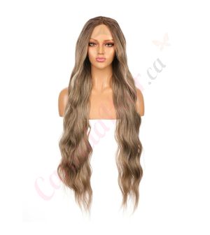G1904763C-v4 - Long Light Brown Synthetic Hair Wig [FINAL SALE]