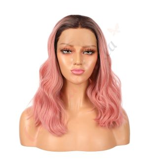 G1904787-v3 - Short Pink Synthetic Hair Wig  [FINAL SALE]